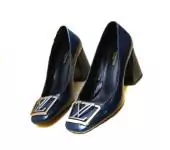 louis vuitton high heels classy paris  heel square head bleu